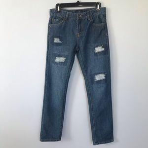 Lucky Brand Boys Billy Straight Jeans with Patches